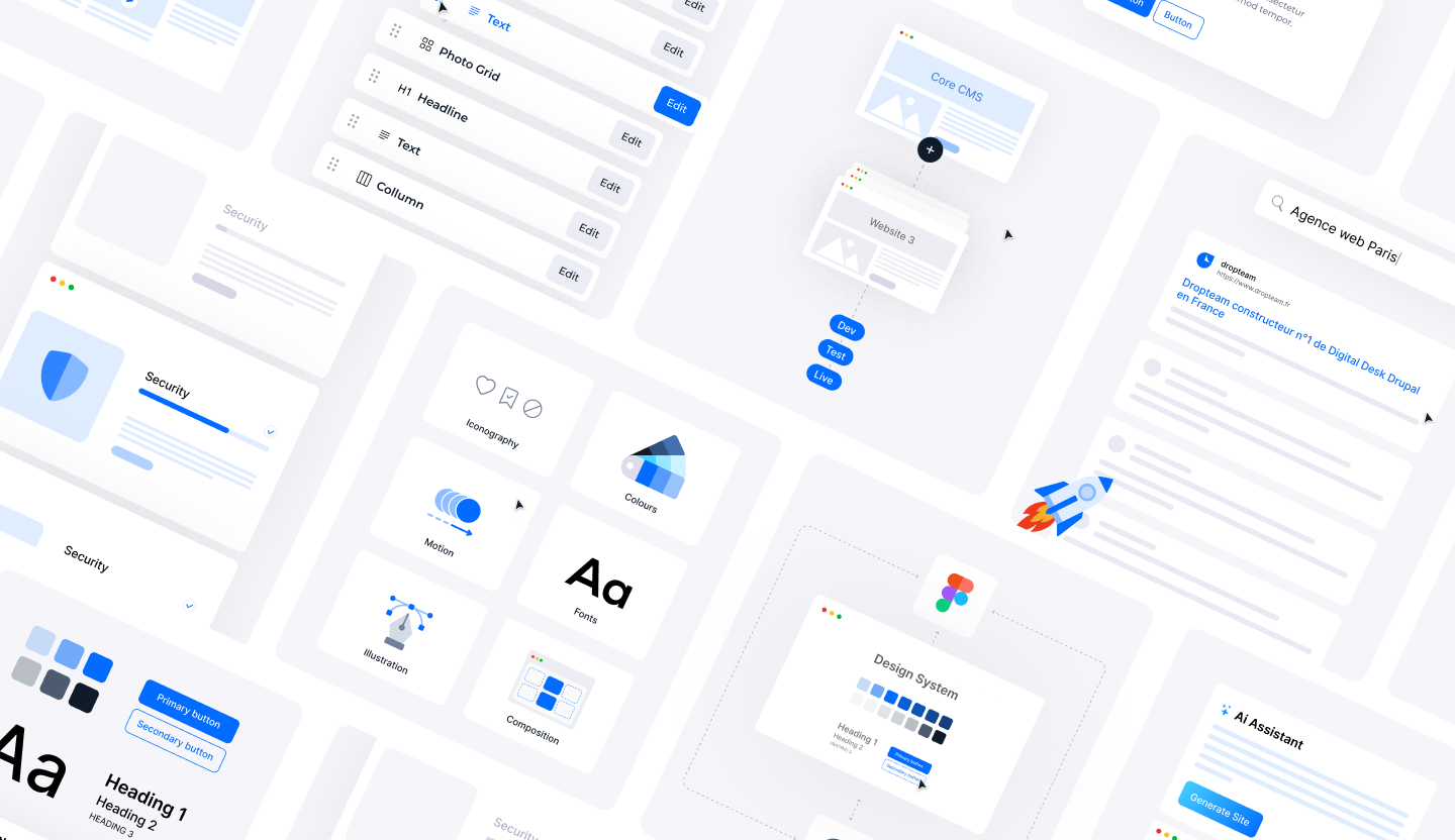 Dropteam Web component factory
